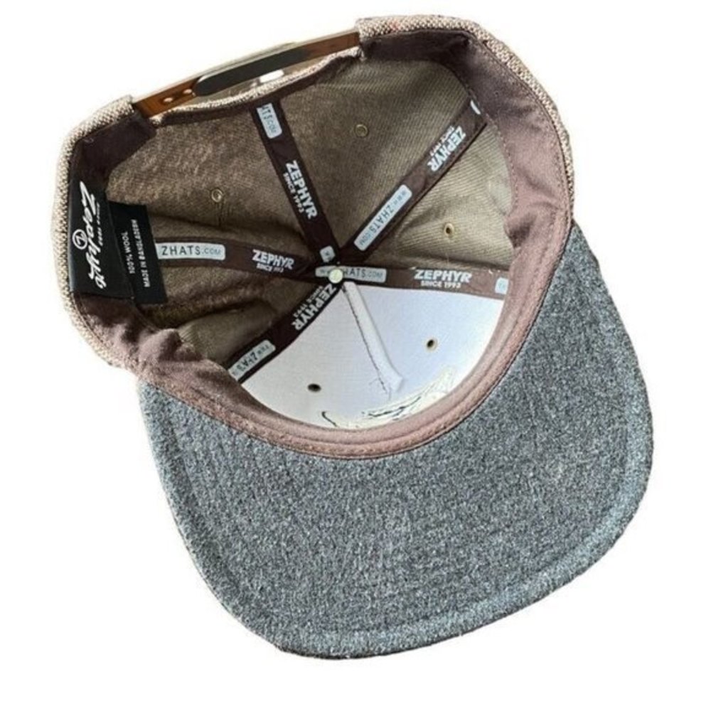 Zephyr BYU Cougars NCAA Football Dapper 5 Panel Snapback Hat Wool - Picture 8 of 9